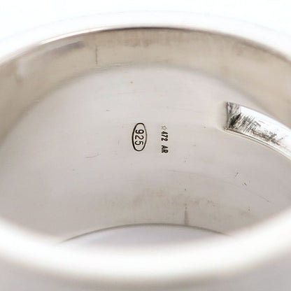 Gucci Branded G Wide Silver 925 Size 11 Ladies 11.6g Ring