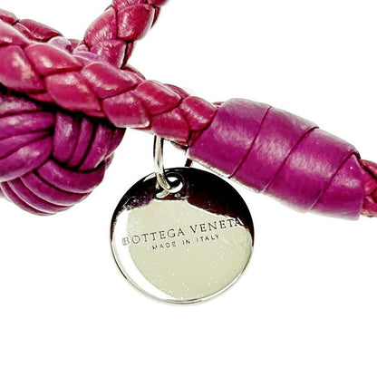 Bottega Veneta Leather Intrecciato Bracelet Purple 308309