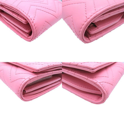 Gucci Compact Wallet GG Marmont 598629 Bifold Wallet Leather Pink 0052 Gucci