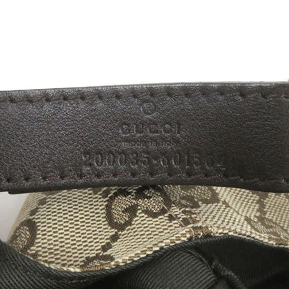 Gucci 200035 GG Canvas Webline Baseball Cap Hat Beige Xs/56cm (22.05in) Made In