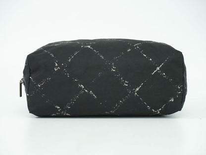 Chanel Travel Line Pouch Small Bag Nylon Black Travel Line Miscellaneous Goods
