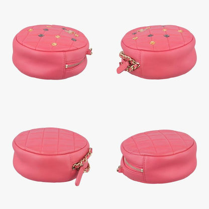 CHANEL charm Round Pink Ramskin A8162026890476
