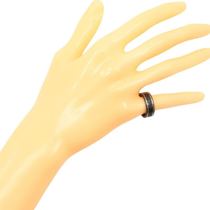 Gucci Icon Thin Band 18kwhite Gold × Corundum 14.5 Black Unisex 2.2g Ring