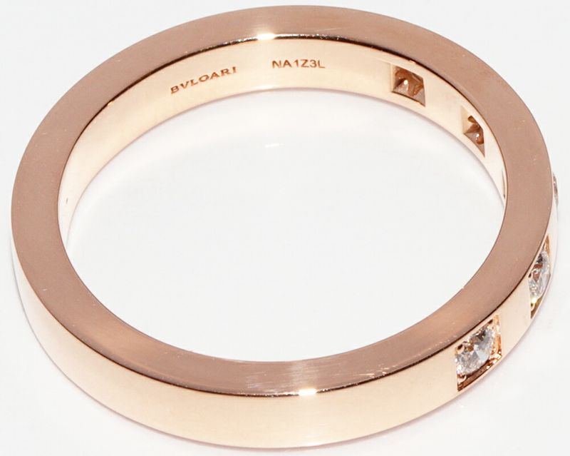 Bulgari Ring 18K Pink Gold Diamond 5P (017ct) Marry Me Wedding Ring 355772