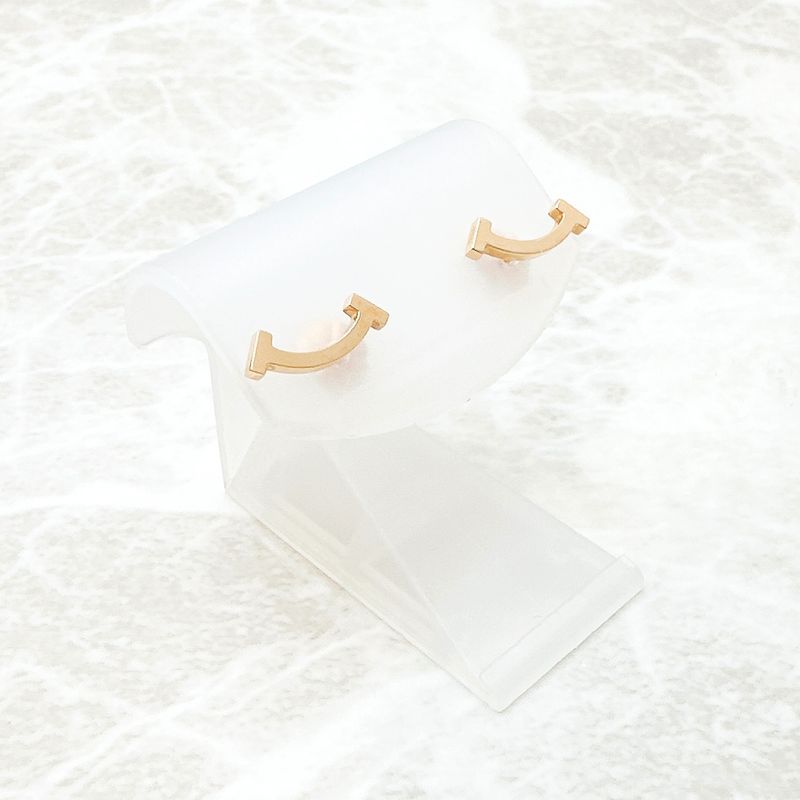 /tiffany & Co T-smile Pink Gold Earrings U