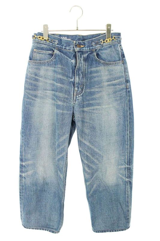 Celine Margaret 2n861930f Triomphe Decorated Union Washed Denim Pants Women 29