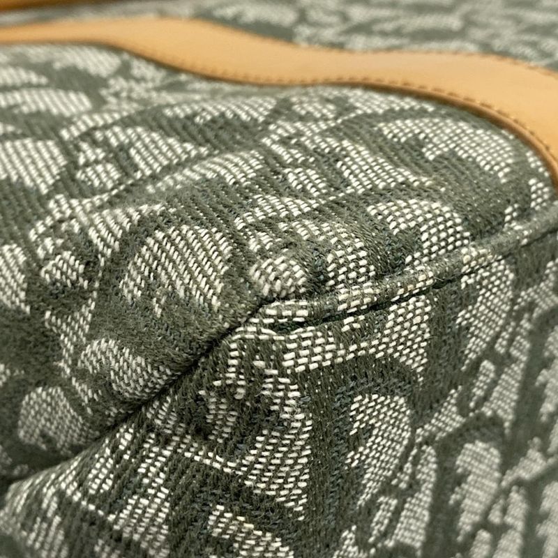 Dior/christian Dior Handbag Trotter Khaki×beige Leather