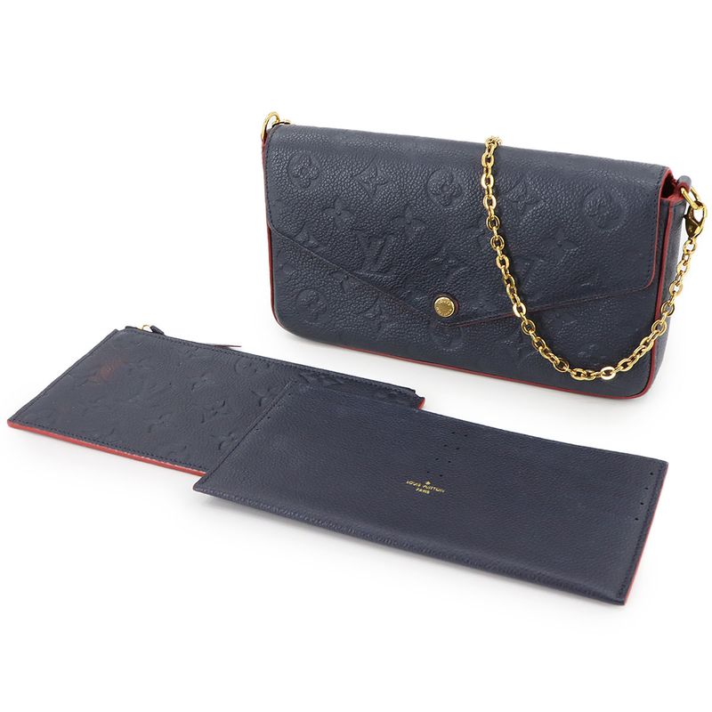 Louis Vuitton Monogram Empreinte Pochette Felicie Chain Wallet Leather Marline