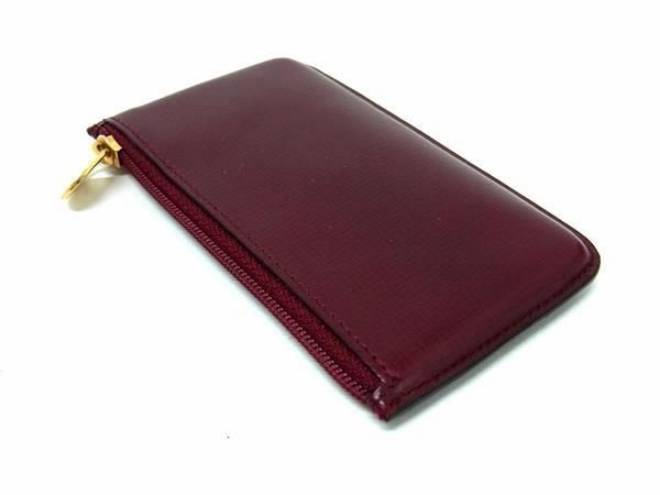 Cartier Must Line Leather Coin Case Coin Purse Coin Purse Bordeaux