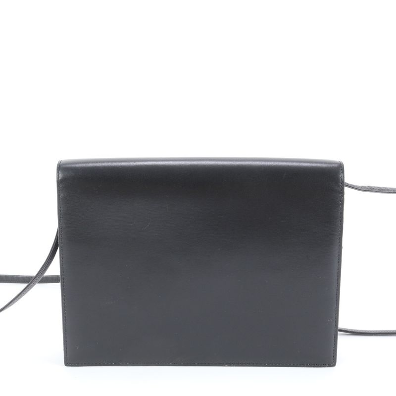 Vintage Christian Dior Ribbon Leather Shoulder Bag Crossbody Genuine Leather