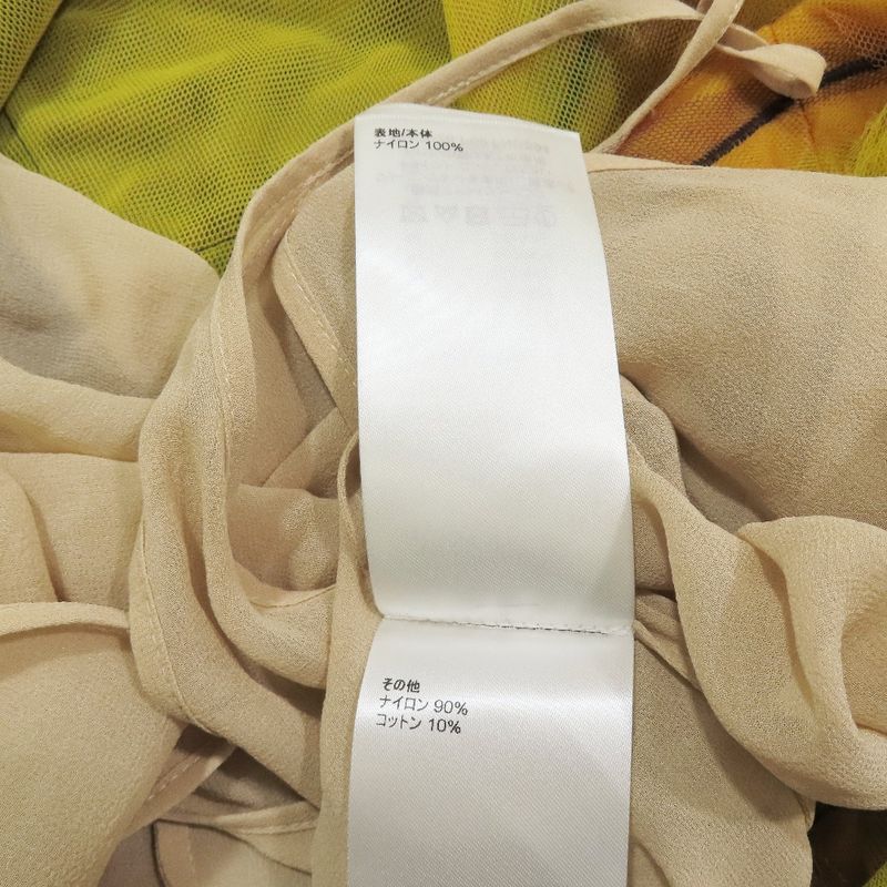 Unused Louis Vuitton Tulle Sleeveless Dress Tunic Short Length Check 36 Yellow