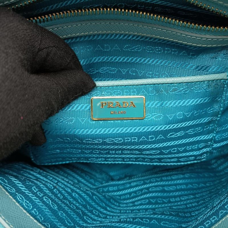 Prada Promenade Blue Saffiano Leather Bl0837105