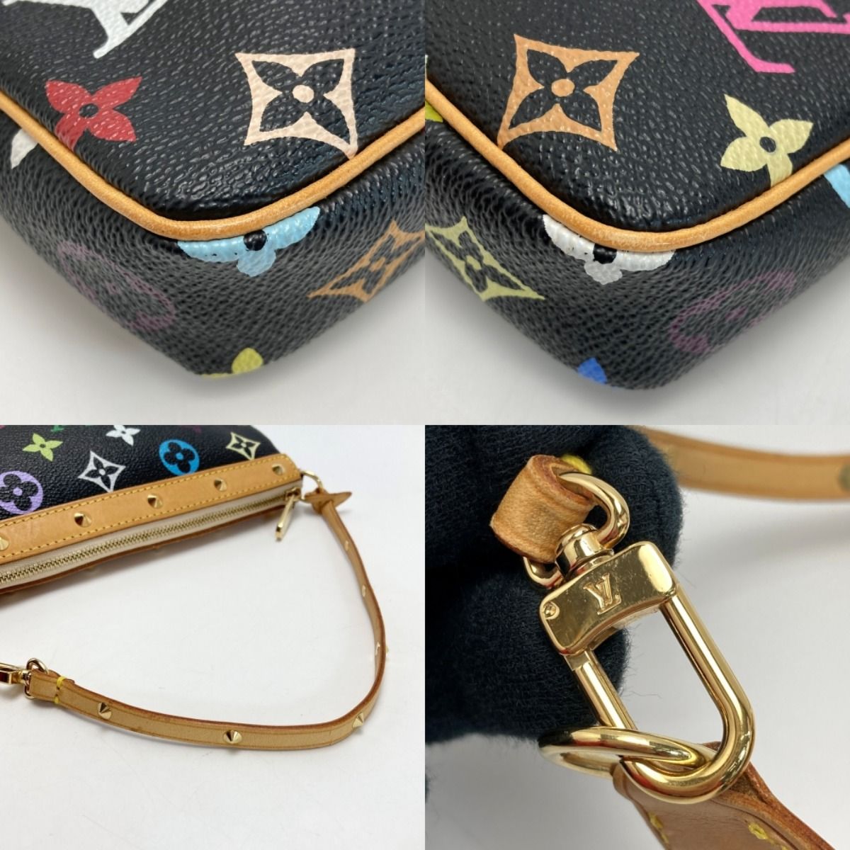 Louis Vuitton Monogram Multicolor Pochette Accessory M92648 Noir Accessory