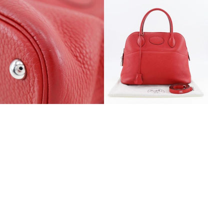 Hermes Bolide 31 Taurillon Clemence Rouge Coup Red/silver Hardware D Ladies