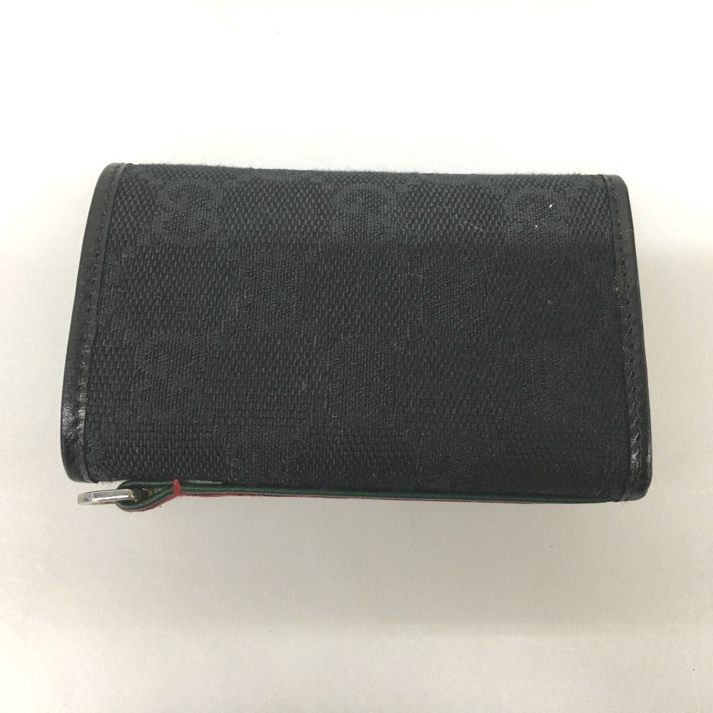 Gucci GG Canvas Key Case 6 Rows 131928 Black