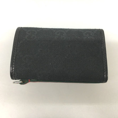 Gucci GG Canvas Key Case 6 Rows 131928 Black
