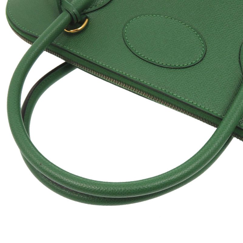 Hermes Macpherson Courchevel Vert Gold Hardware □G Engraved 2WAY Handbag Green