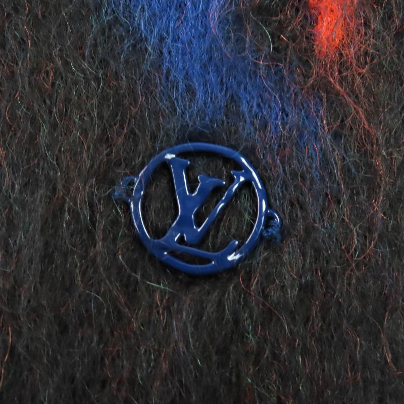 Louis Vuitton 23SS Mohair Wool Butterfly Motif LV Circle Logo Hardware Knit