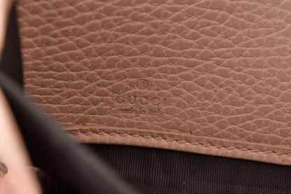 Gucci Long Wallet Petit Marmont Leather Pink Beige 456117