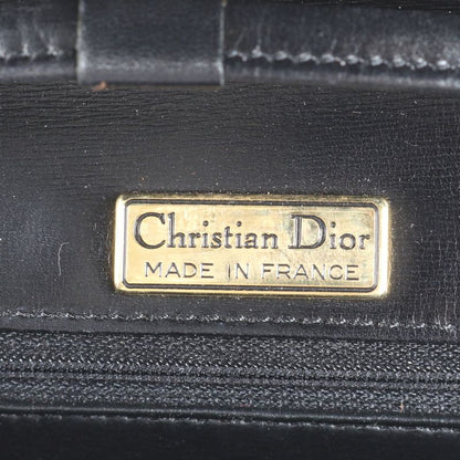 Vintage Christian Dior Ribbon Leather Shoulder Bag Crossbody Genuine Leather