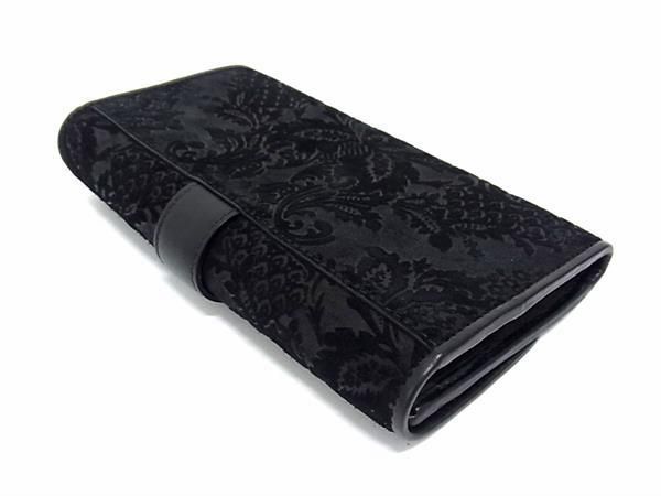 Gucci 277718 2149 Stirrup Suede And Leather Bifold Long Wallet