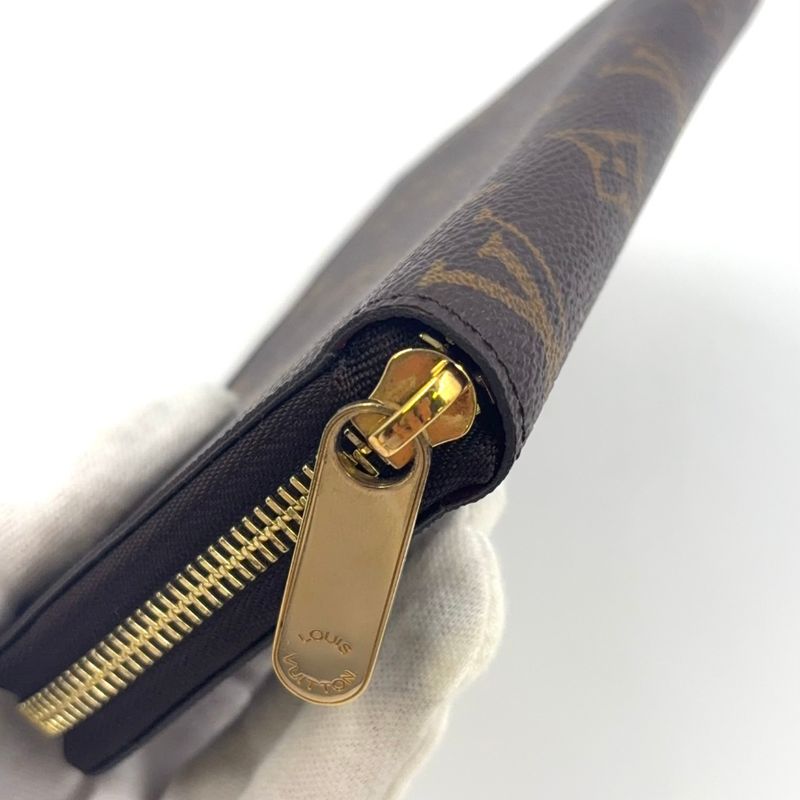 Louis Vuitton Zippy Wallet Monogram Fuchsia PVC Pink Purple And Brown Round