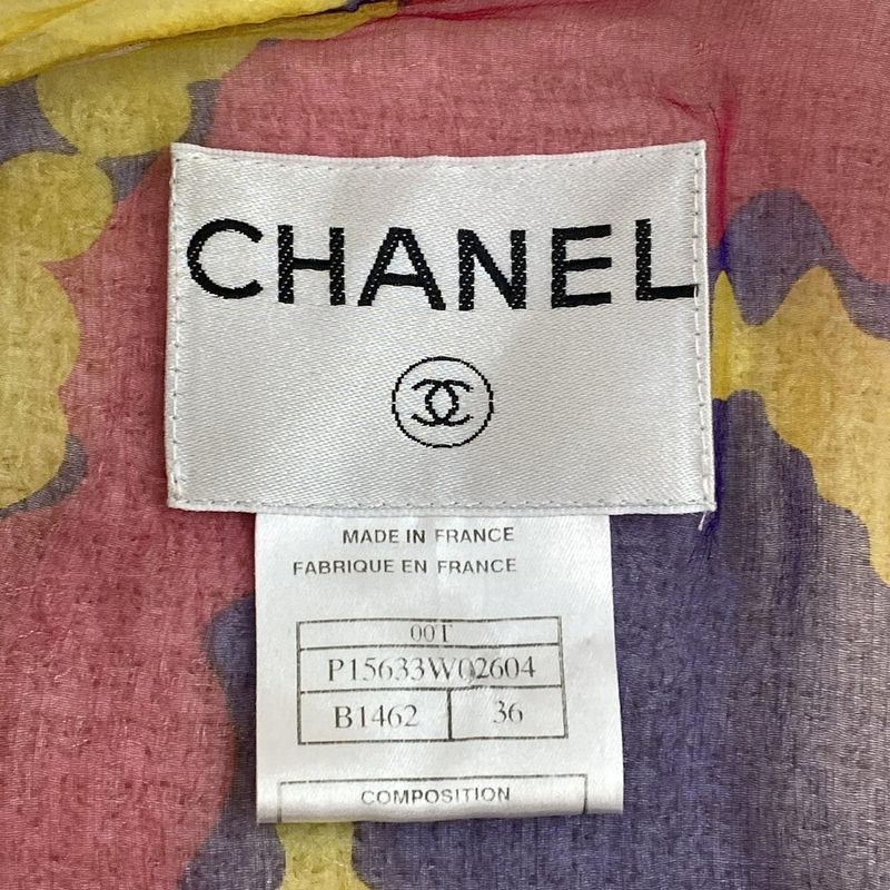 Chanel Jacket Size 36 S Women's P15633 Ivory X Orange X Multi Long Sleeves /