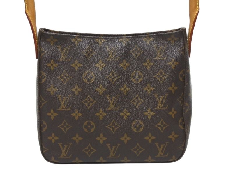 Louis Vuitton Looping MM Bag Monogram Leather Brown Gold — view 2