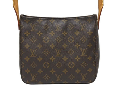 Louis Vuitton Looping MM Bag Monogram Leather Brown Gold — view 2