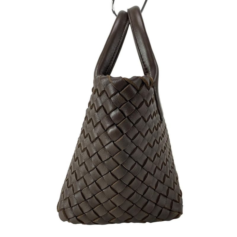 Bottega Veneta Tote Bag Mini Cabas Dark Brown Leather