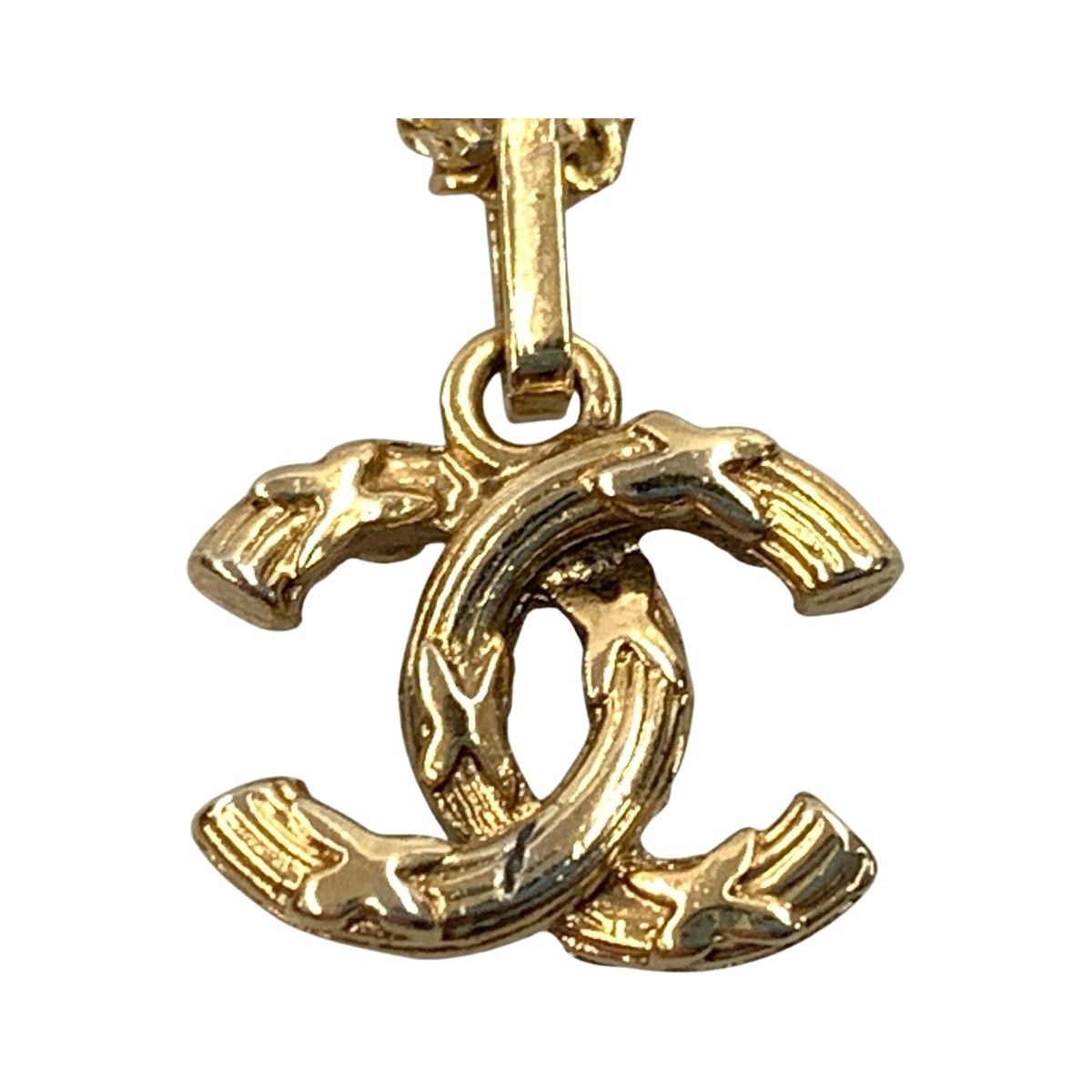 Chanel Mini Nico Mark Necklace Gold