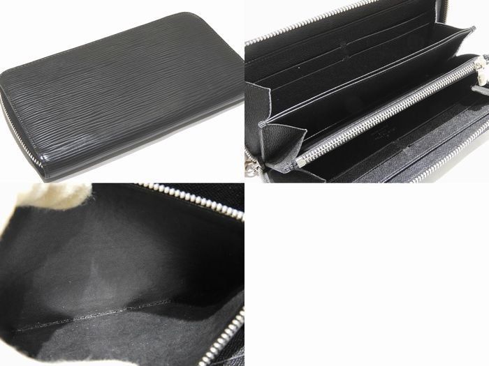 Louis Vuitton Zippy Wallet Long Wallet M60072 Epi Noir Black Zippy Wallet Black