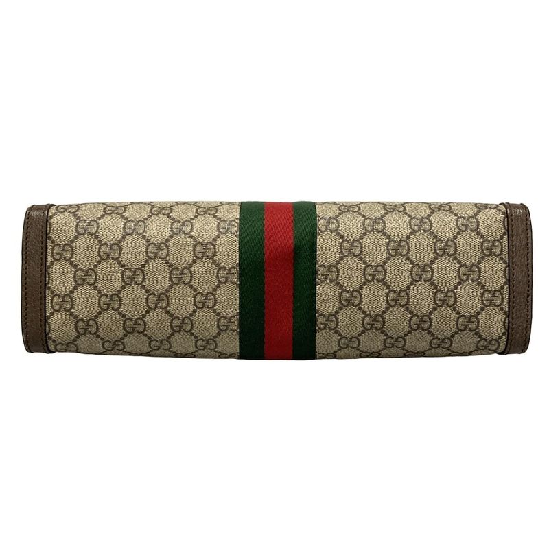Gucci Shoulder Bag Ophidia/gg Supreme 503876 Beige Dark Brown Green And Red