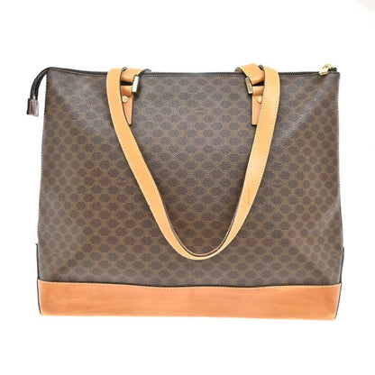 Celine Shoulder Tote Bag PVC Leather Brown 69ka948