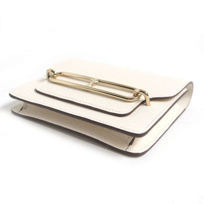 Hermes Lulu Slim Chevre Mizor Leather Compact Wallet/wallet Nata Gold Hardware