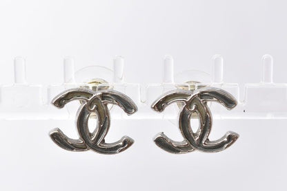 Chanel Earrings Chanel Coco Mark CC Gunmetalic 230713