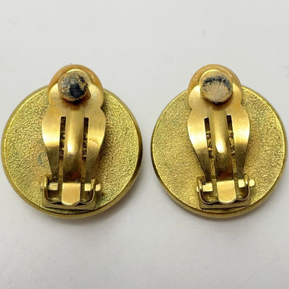 Chanel Plated Fake Pearl 94a Gold Vintage Earring with Box