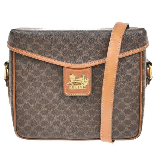 Celine Carriage Motif Shoulder Bag Macadam PVC Leather 31ka940