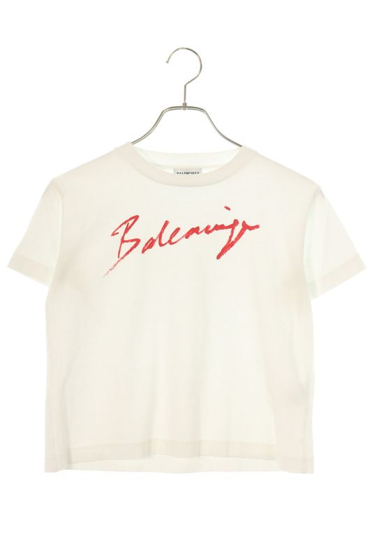 Balenciaga 583224 Tfv63 Front Logo Print T-shirt Women M