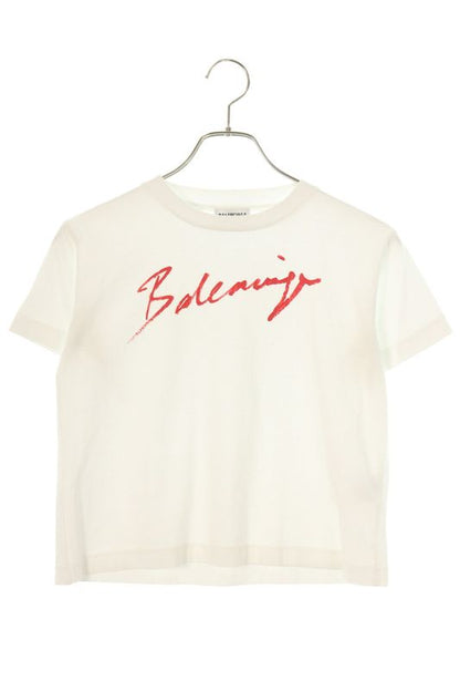 Balenciaga 583224 Tfv63 Front Logo Print T-shirt Women M