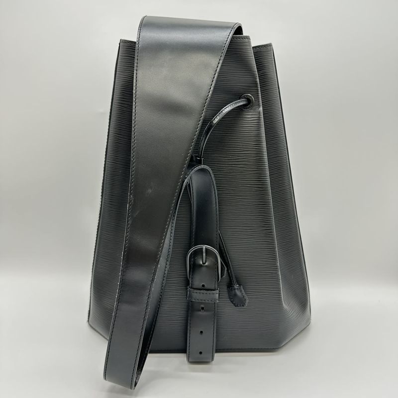 Louis Vuitton M80153 Sac Ad Shoulder Bag Epi Leather Noir Black Ladies Men