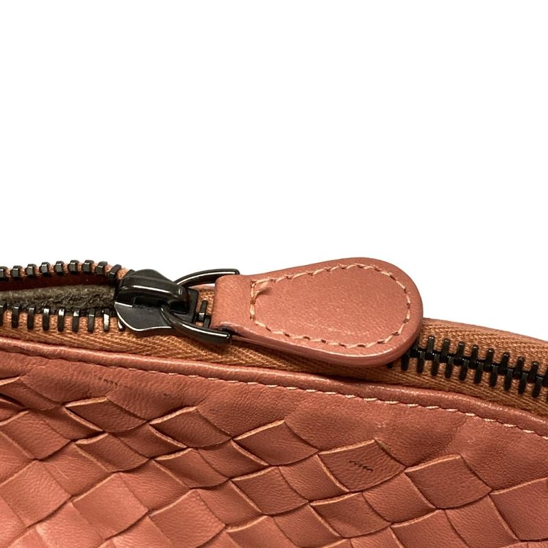 Bottega Veneta Shoulder Bag Intrecciato Pink Leather