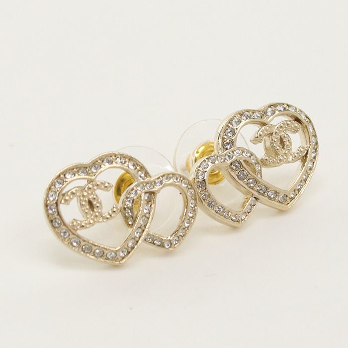 Chanel Heart Earrings 88000 Ch77769 Earrings Metal Heart Earrings Women