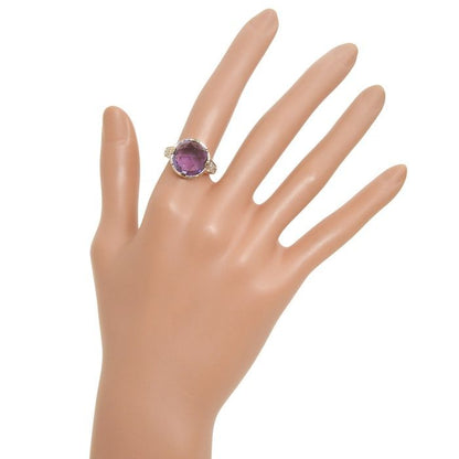Bvlgari Bulgari Parentesi Cocktail Amethyst Diamond Ring 18K Pink Gold 750 Pink
