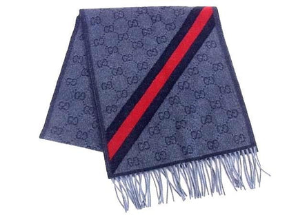 Patterned Gucci GG Pattern Sherry Line 100% Rana Wool Scarf Men's Women's