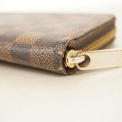 Louis Vuitton Long Wallet Damier Zippy Wallet N60015 Ebène Men Women Unisex