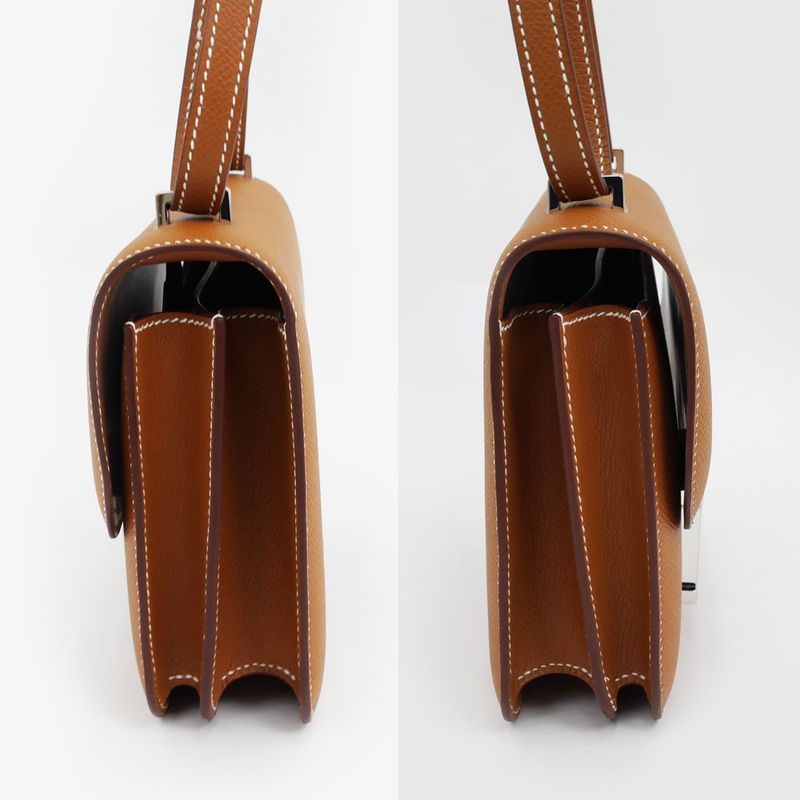 Hermes Constance Mini Miroire Gold K Engraved Epson Shoulder Bag Brown