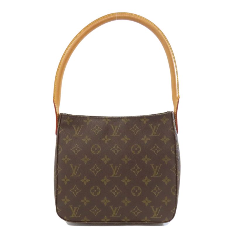 Louis Vuitton M51146 Looping MM Shoulder Bag Monogram Canvas Women
