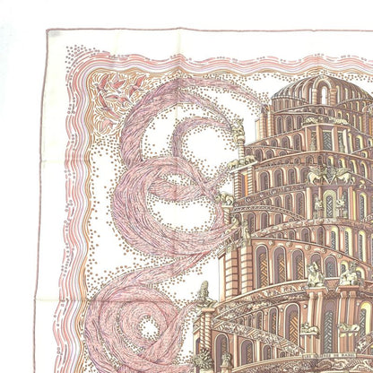 Hermes Carre 90 LES Rivieres DE Babel River Of Babel Pink Scarf 100% Silk