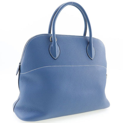 Hermes Bolide 37 G Engraved Taurillon Clemence Blue □G Ladies Handbag
